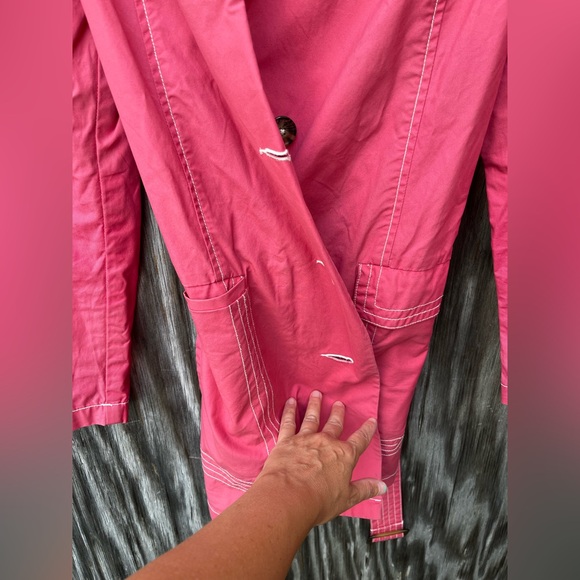 Old navy maternity coral trench coat small - Picture 4 of 16